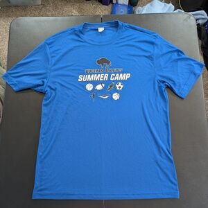 Sport-Tek Blue Short Sleeve Tee Vibrant Summer Camp Design